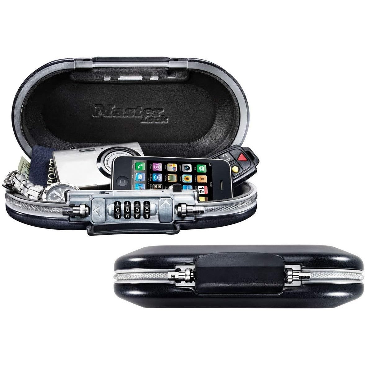 MASTER LOCK Mini Portable Safe With Cable] [Combination] [Black] 5900EURD - Keep your belongings safe when you are on the go