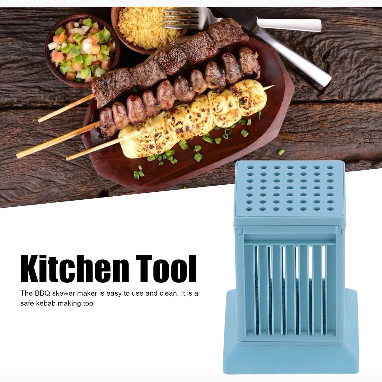 49 Holes Meat Skewers Machine for Kebab Beef Grilling BBQ Cooking Accessories BBQ