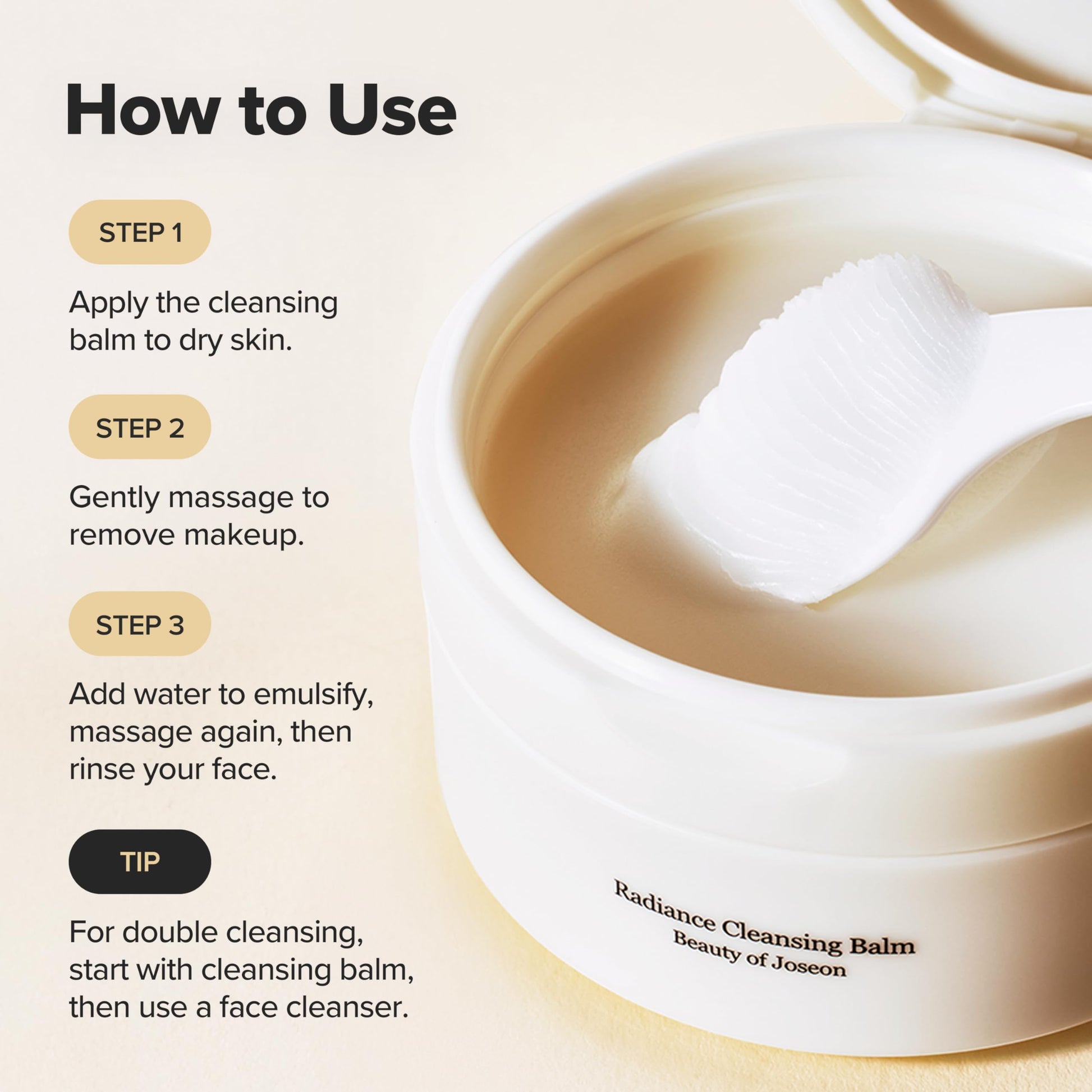Beauty of Joseon Radiance Cleansing Balm Makeup, Sunscreen, Pore Cleanser for Sensitive Acne Skin. Korean Skincare for Men and Women 100ml, 3.38 fl.oz - Medaid International