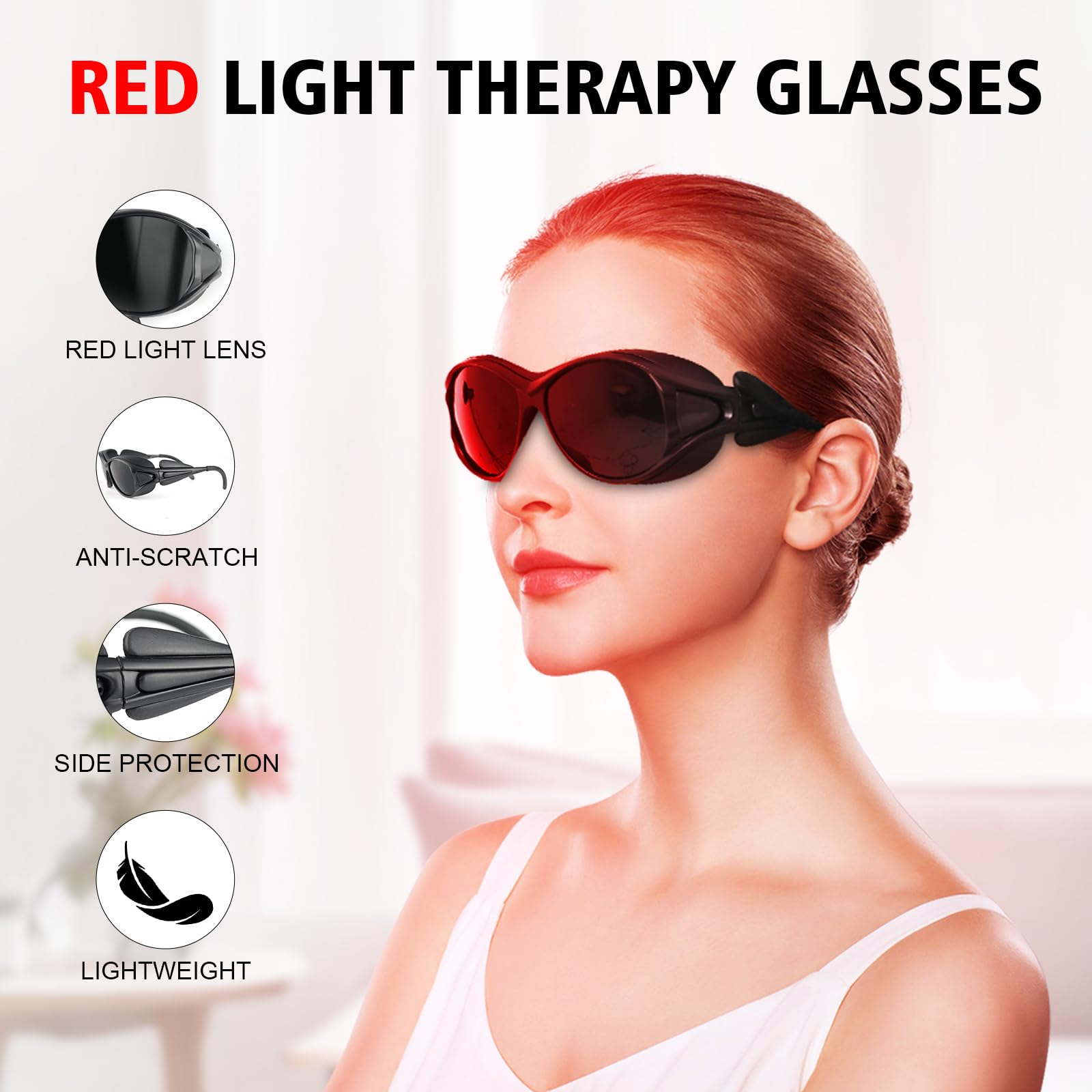 Professional Red Light Therapy Glasses, IPL Glasses 200-2000nm, Eye Protection for Red Light Therapy and infrared light therapy - Medaid International