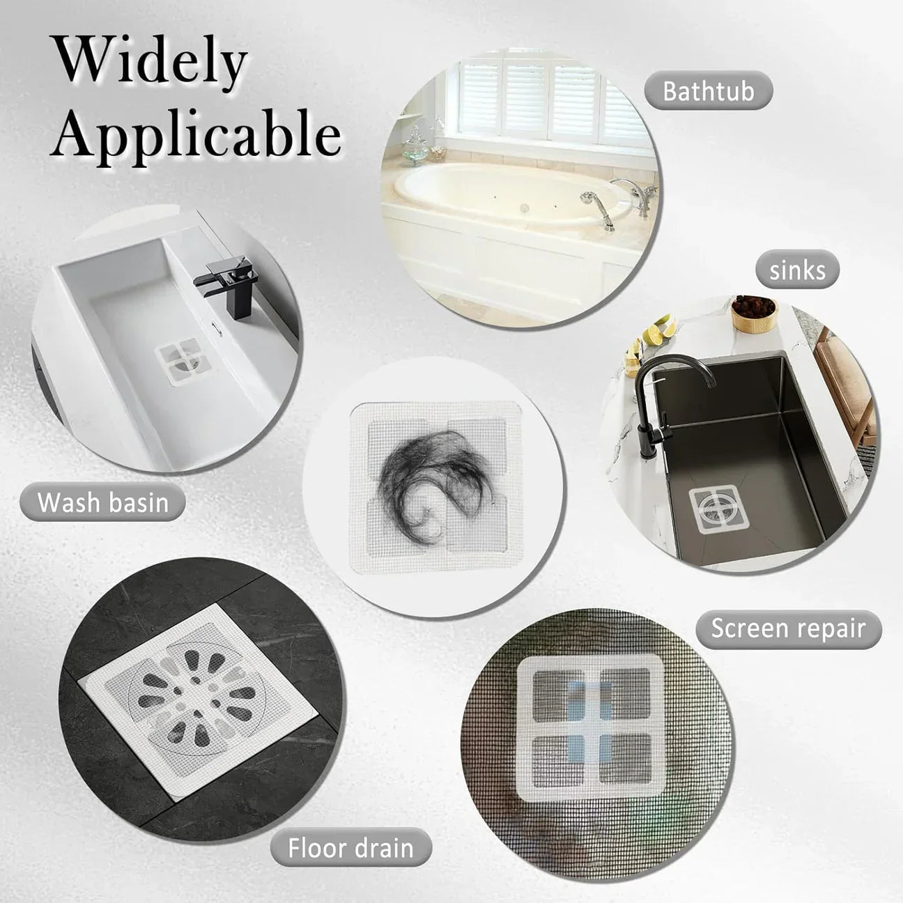 Drain Cover Sticker – Hair & Insect Resistant (10 PCs)
