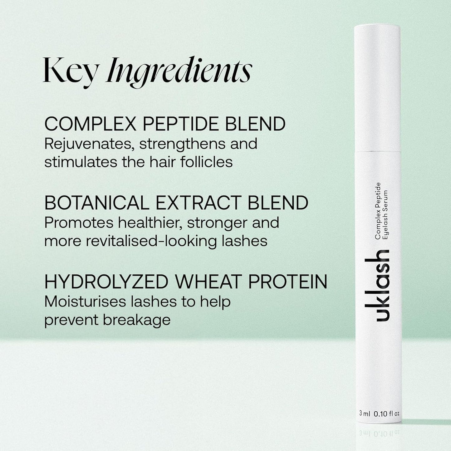 UKLASH Eyelash Complex Serum - #1 Rated Lash Serum for Longer, Stronger Lashes - Cruelty-free, Prostaglandin & Paraben-free - Recommended for All Skin Tones - Medaid International