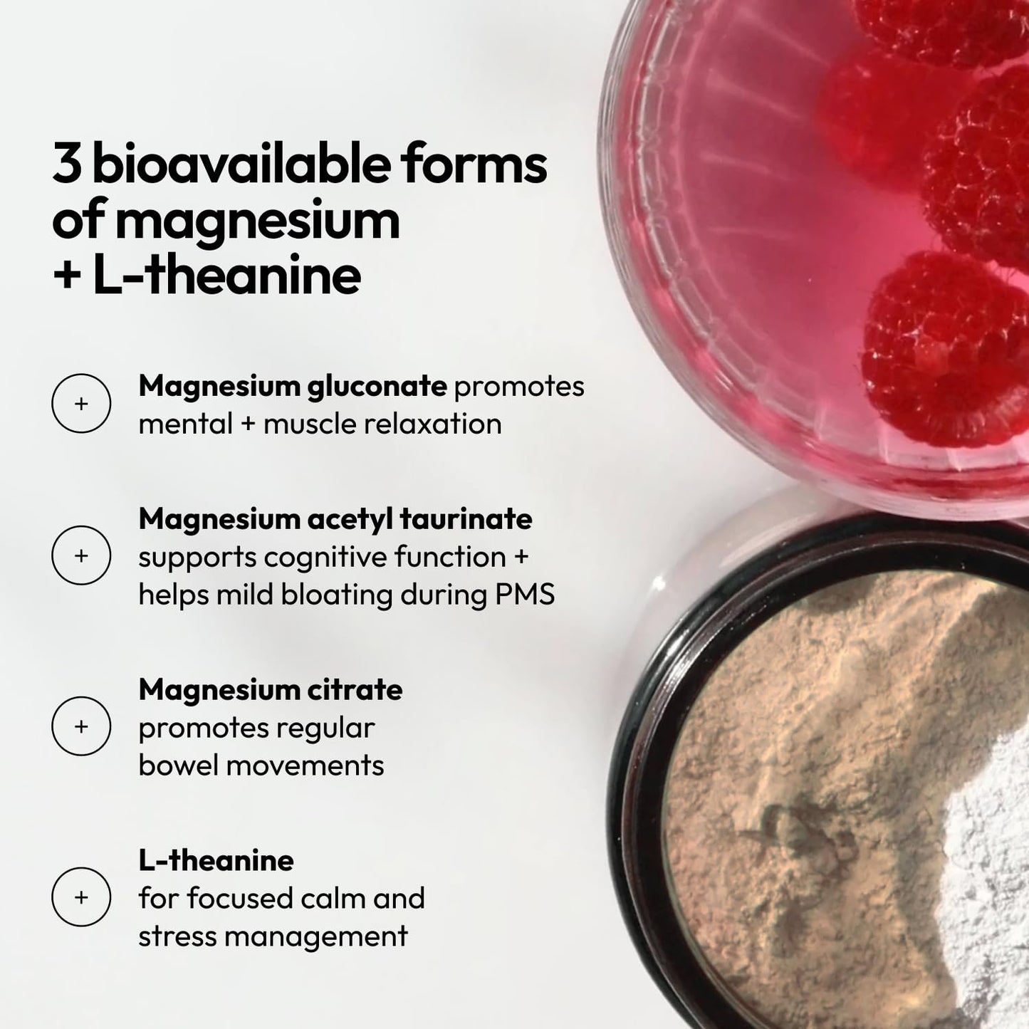 Moon Juice Magnesi-Om Magnesium Powder Supplement - Chelated Magnesium Complex + L-Theanine Blend for Rest, Relaxation & Regularity - Vegan, Non-GMO & No Sugar, Berry, 4 oz, 30 Servings - Medaid International