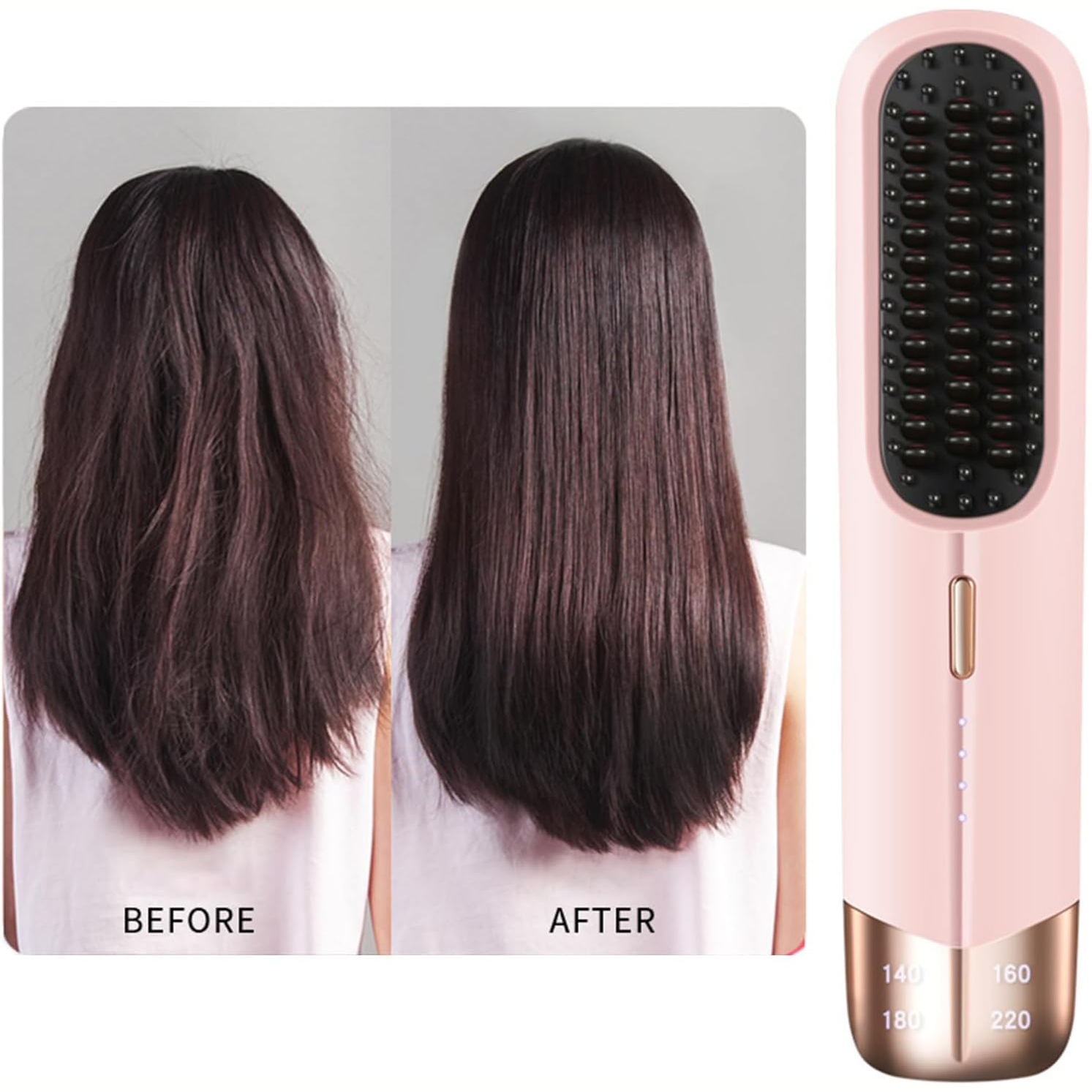 Portable Hair Straightener Comb Brush