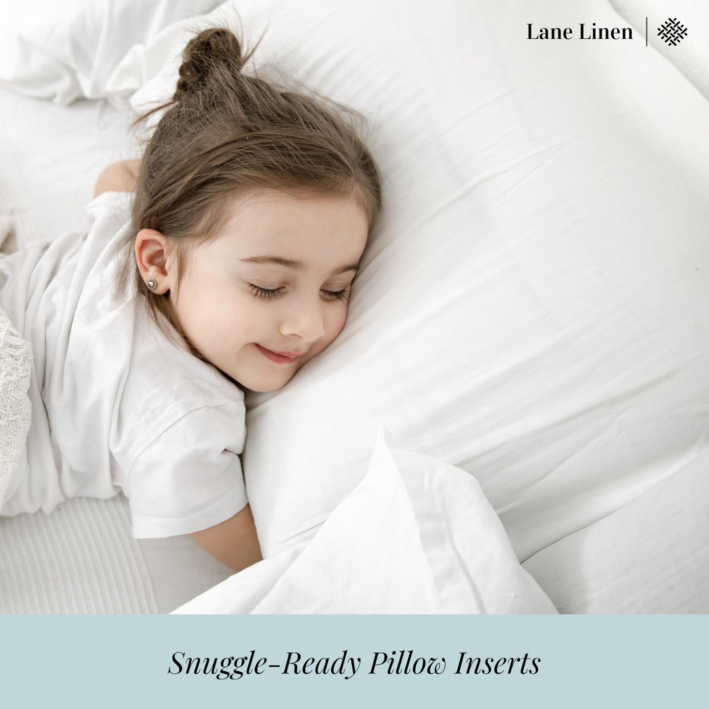 LANE LINEN Pillows Standard Size Set of 4 - Medium Soft Support Gusseted Hotel Quality Pillows for Sleeping, Oeko Tex Certified, Down Alternative Perfect for Back, Stomach or Side Sleepers - White - Medaid International