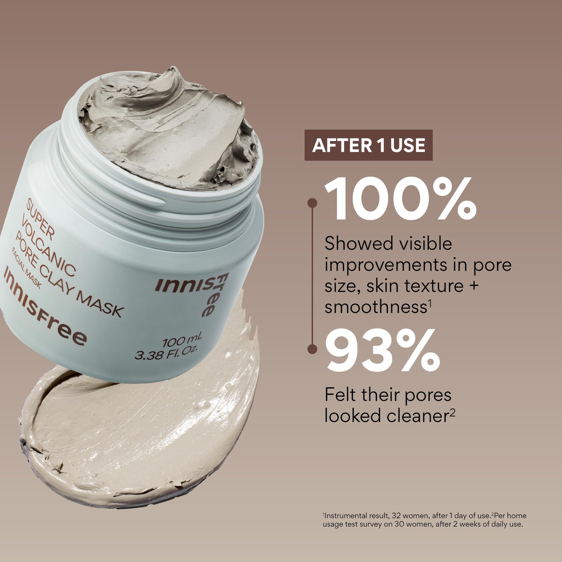 innisfree Super Volcanic Clay Mask, Premium Korean Skincare with AHA and Natural Clusters for Deep Pore Detox, Gentle Exfoliation, Oil Control - Medaid International