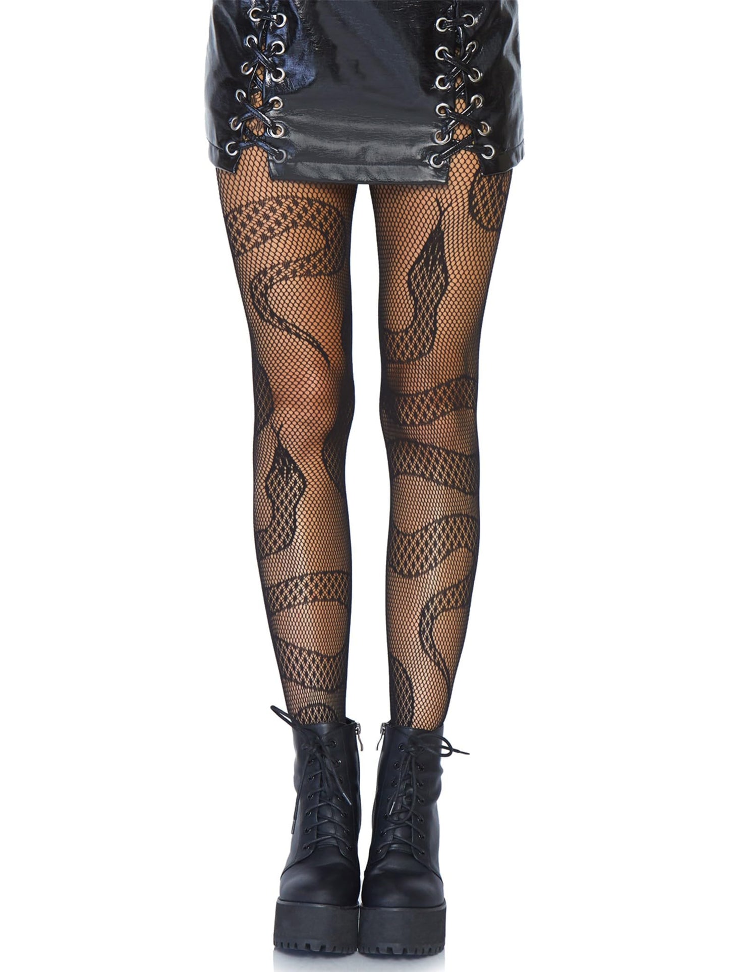 Leg Avenue womens Dark Alternative Animal Fishnet Tights Hosiery, Snake, One Size US - Medaid International