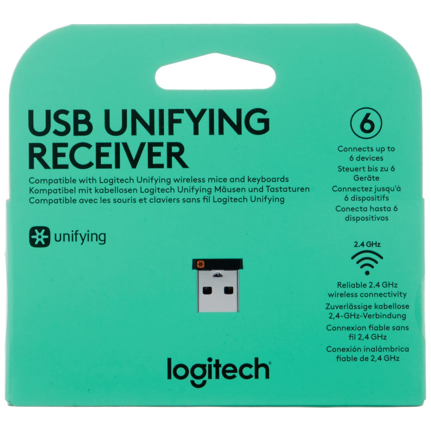 Logitech USB Unifying Receiver - Black - Medaid International