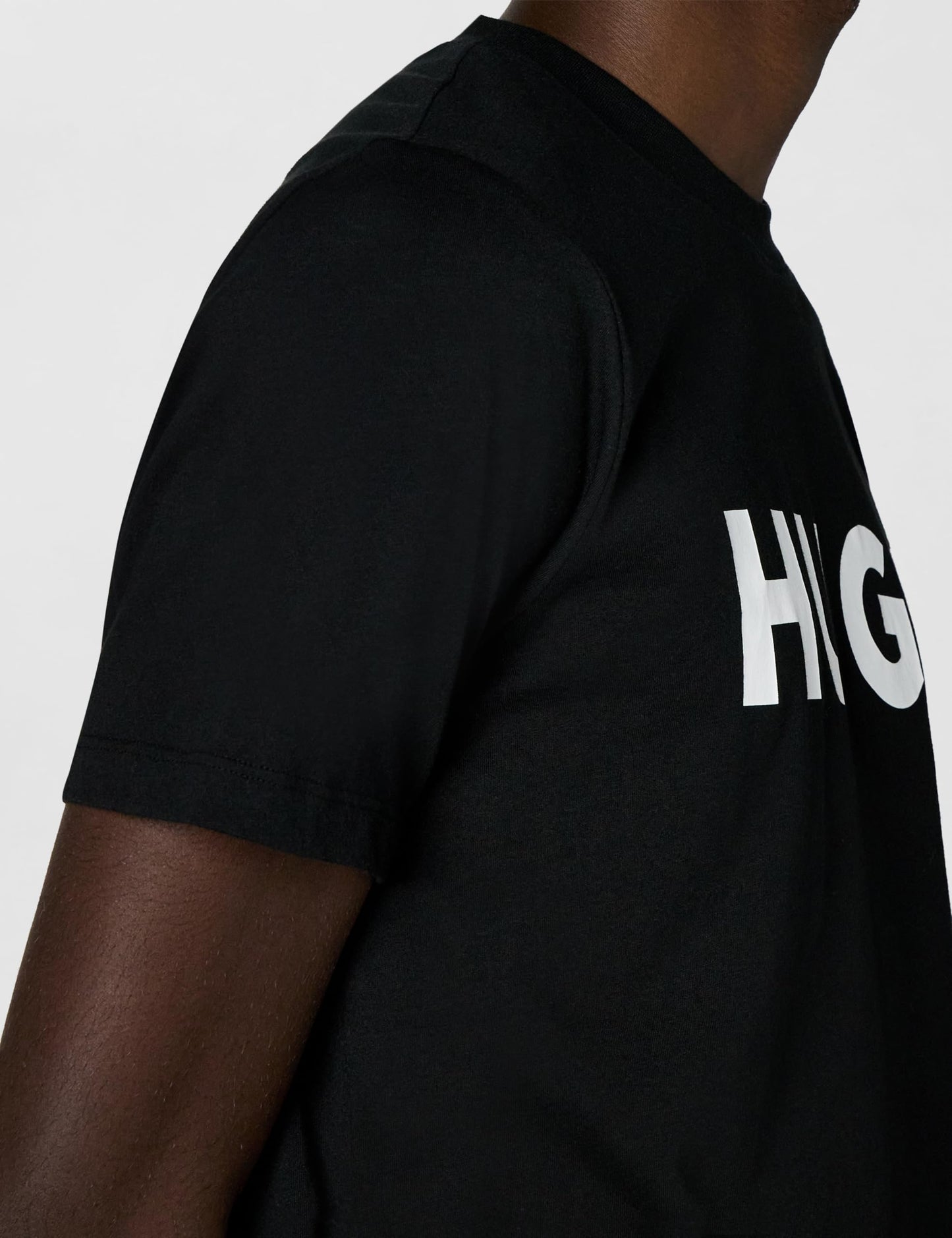 HUGO Mens Print Logo Short Sleeve T-Shirt, Smooth Black, XX-Large US - Medaid International