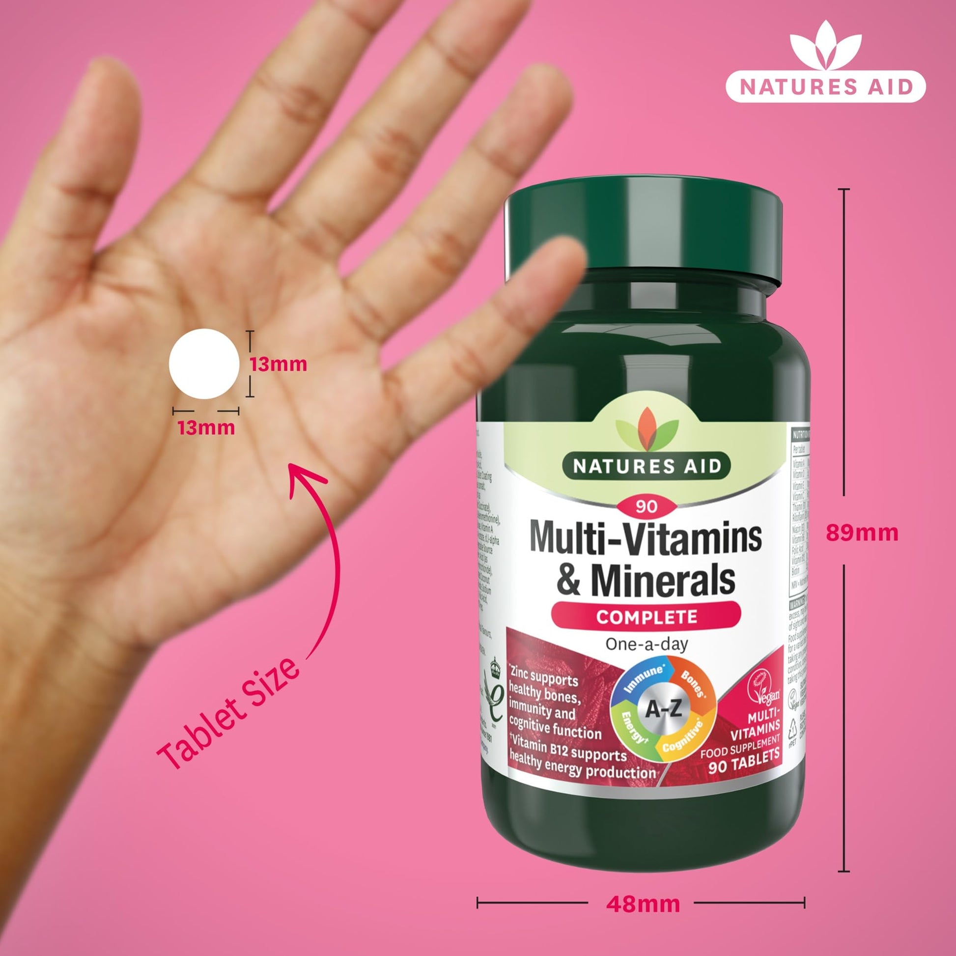 Natures Aid Complete Multi-Vitamin & Minerals Antioxidant Formula 90 Tabs - Good Health - Medaid International