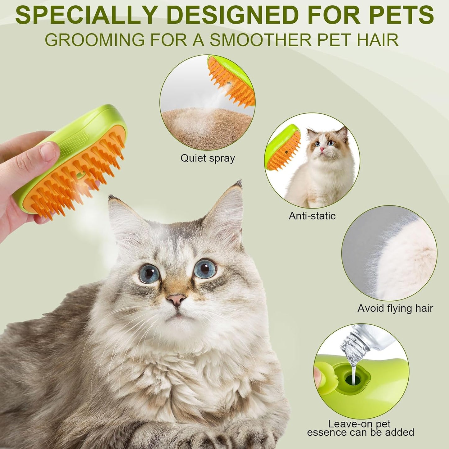 Steamy Pet Brush