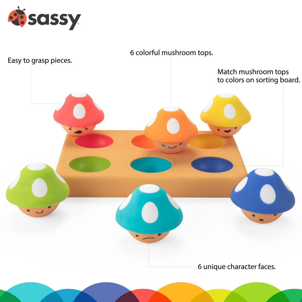 SASSY Mischievous Matching Mushrooms Toy