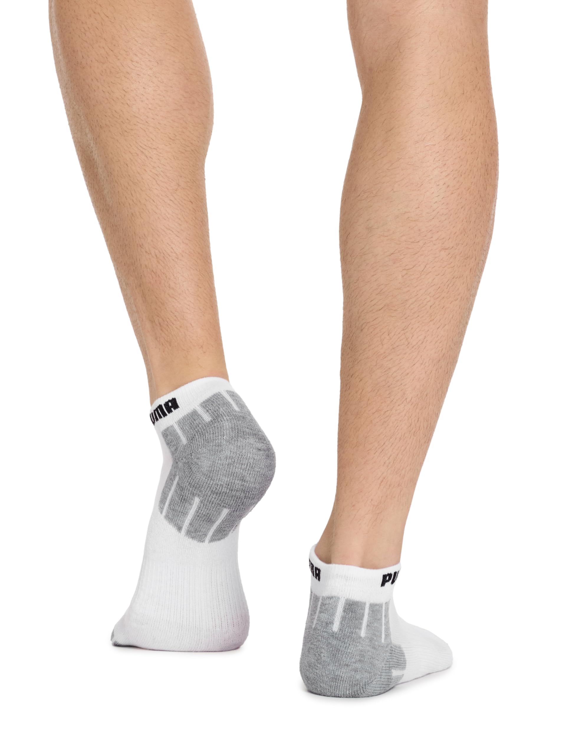 PUMA Men's 8 Pack Low Cut Socks, White/Black, 10-13 - Medaid International