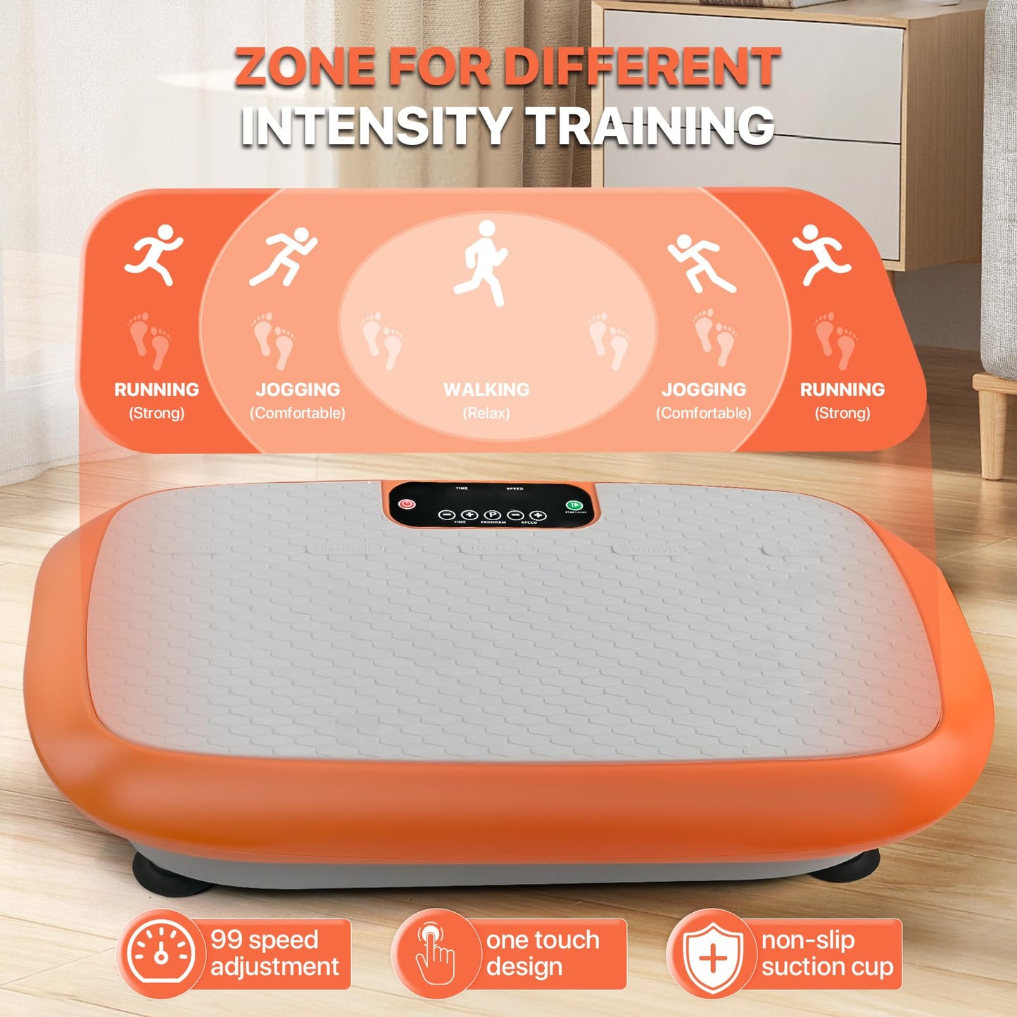 Vibration Plate Exercise Machine for Weight Loss Fitness Equipment, Vibration Plate Platform for Home Fitness,Lymphatic Drainage Shaking Full Body Shaker 99 Adjustable Speeds