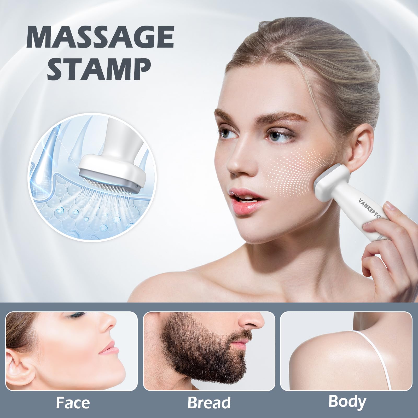Derma Roller For Face Hair Beard,Beard Microneedle Roller,0.25mm Personal Use Microneedling Stamp Gifts For Men Women - Medaid International