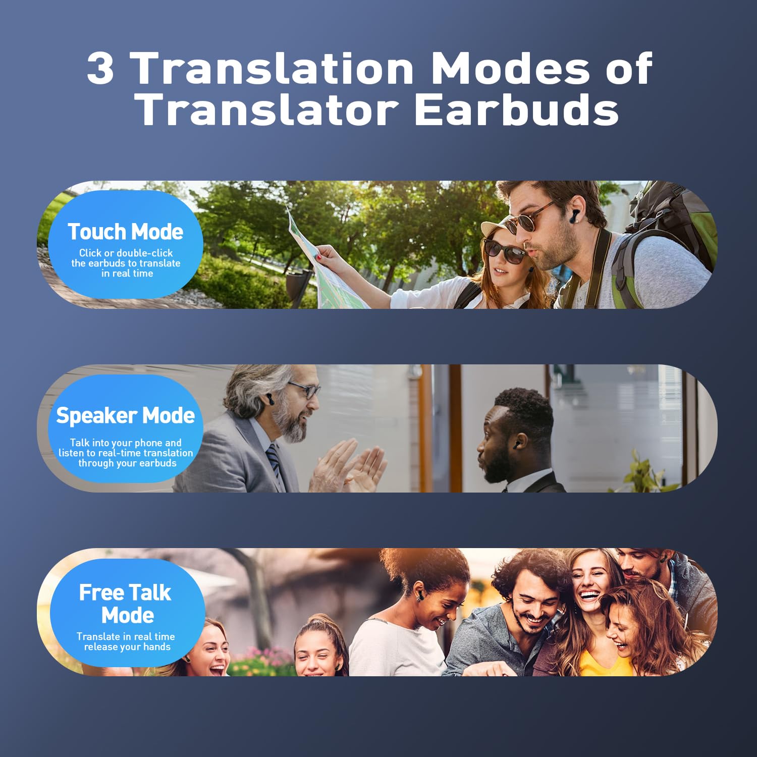 Niangziaha AI Language Translation Earbuds - Translation Earbuds Real Time, 144 Languages Online Translation, Two-Way Translator with APP for iOS for Android, Simultaneous Translation Bluetooth 5.4 - Medaid International