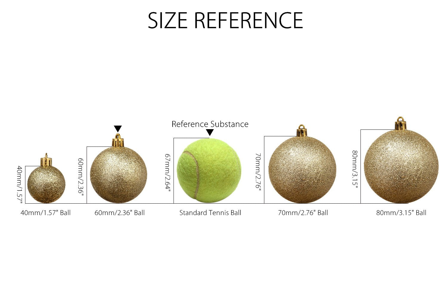 Sea Team Shatterproof Clear Plastic Christmas Ball Ornaments Decorative Xmas Balls Baubles Set with Stuffed Delicate Decorations (60mm/2.36 inch 30-Pack, White) - Medaid International