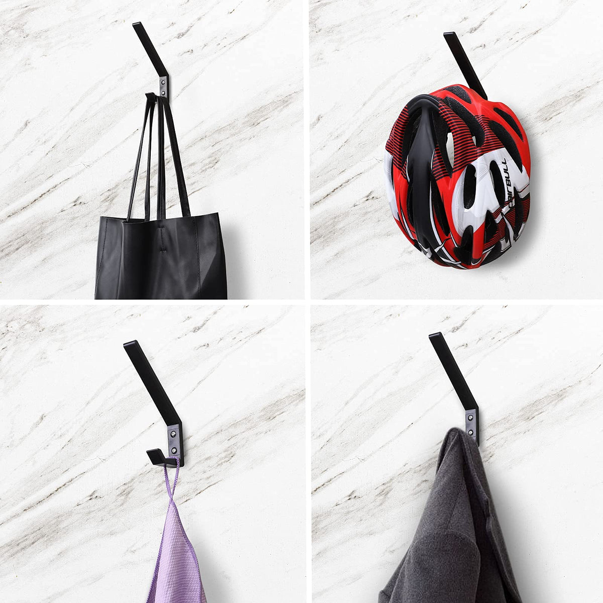 TERRIFI Helmet Holder Helmet Holder Hook Jacket Bags Wall Mount Cloth Display Rack Hanger 2PCS