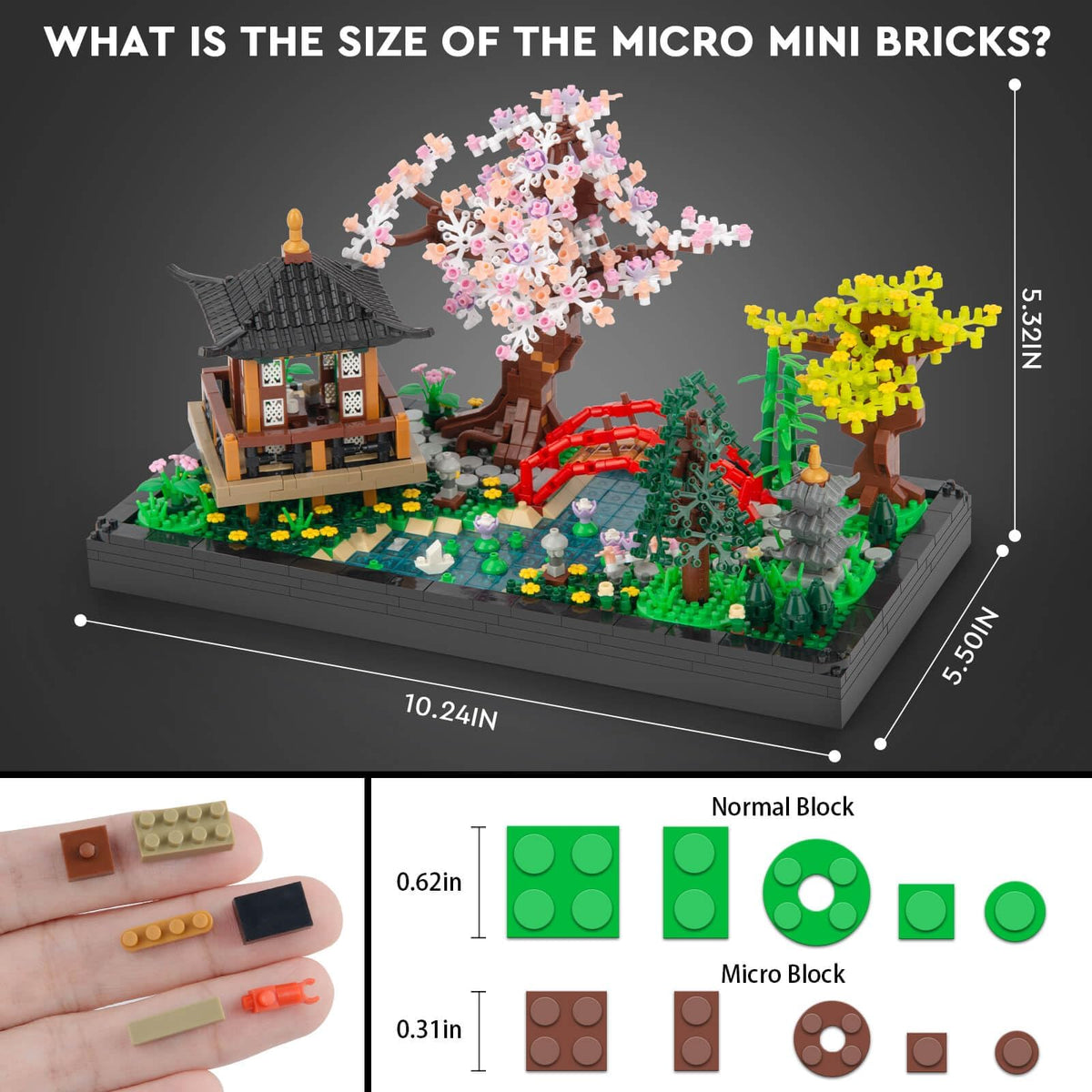 KASTWAVE Cherry Blossom Bonsai Tree Building Set, Creative Japanese Tranquil Zen Gardens, Sakura Flowers and Plants Display Model Gift for Adults Teens 14+ (2280 PCS)