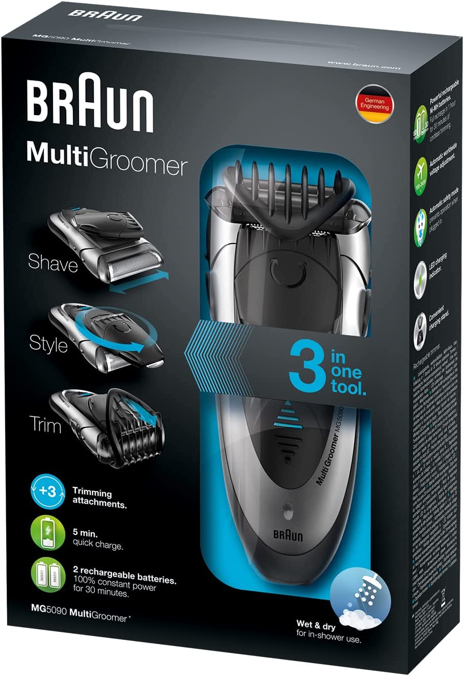Braun Mg 5090 All In One Electric Wet And Dry Multi Groomer Trimmer For Men