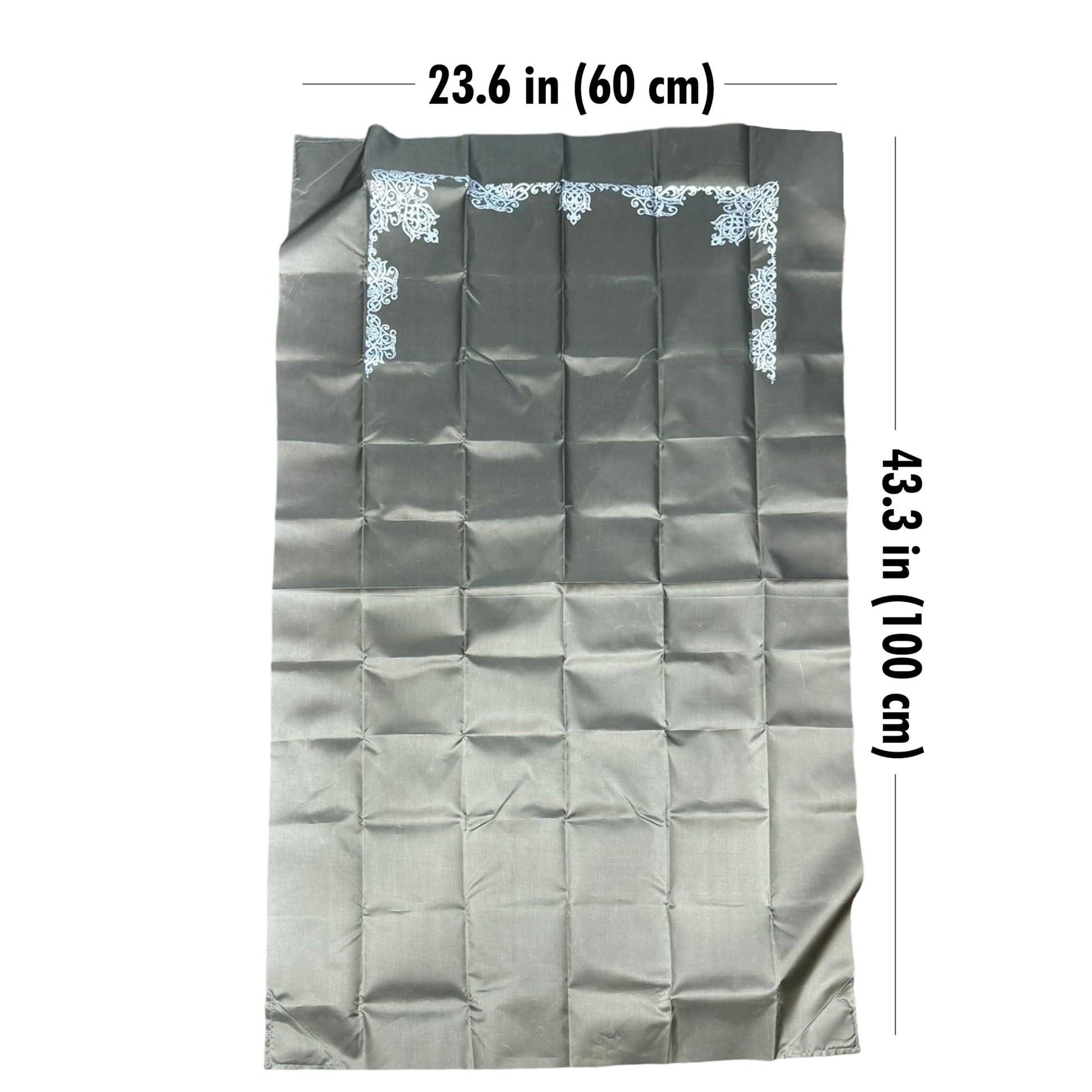 Portable Travel Praying Mat,23.6 in x 43.3 in Muslim Prayer Rug, Foldable Prayer Mat, Pocket Size Waterproof Praying Mat with Iron Corners, Ramadan Eid Gift, Grey - Medaid International