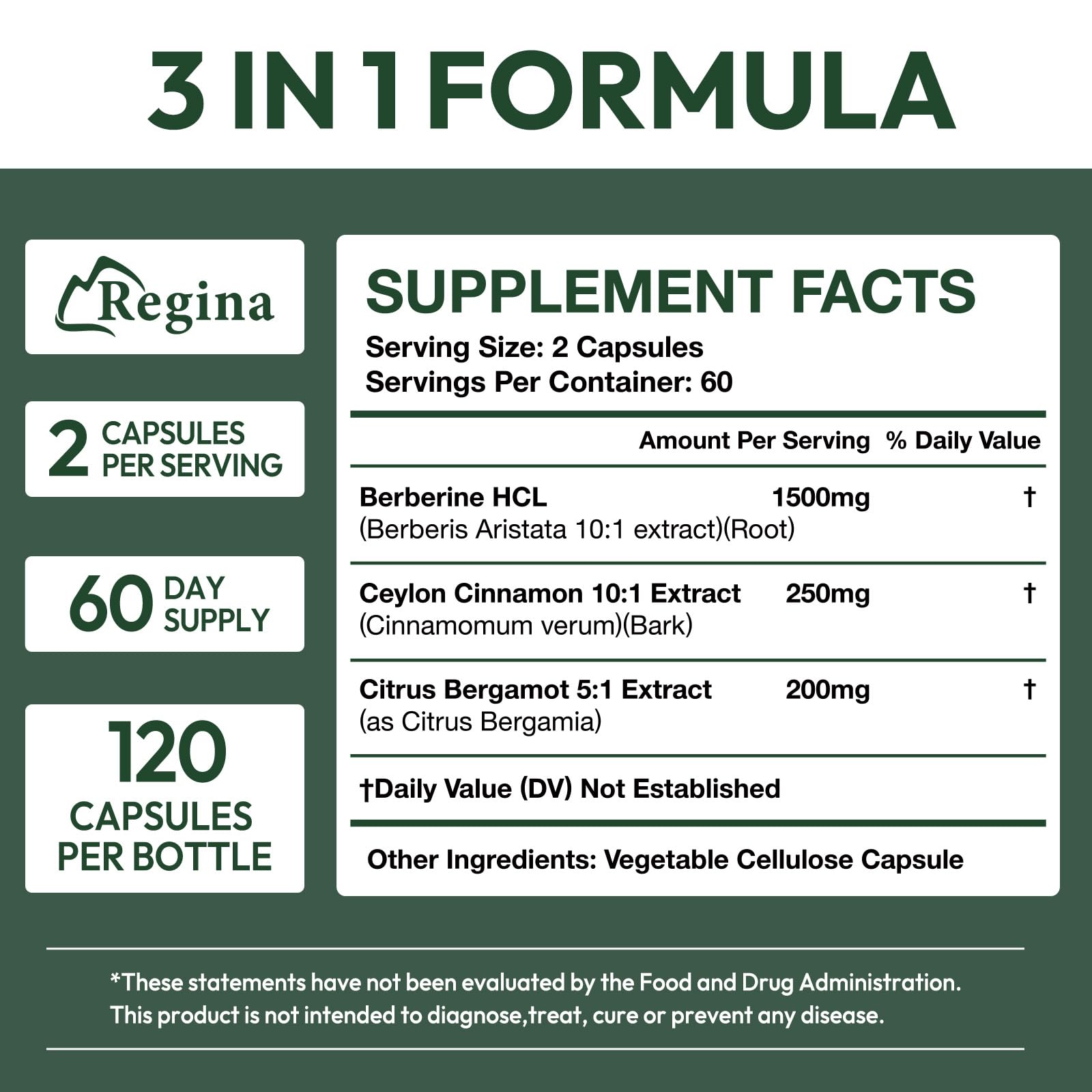 Liposomal Berberine Supplement 1500mg - Glucose Balance & Metabolic Support with Ceylon Cinnamon & Bergamot - Advanced Natural Weight Management, 120 Capsules for 60-Day Supply - Medaid International