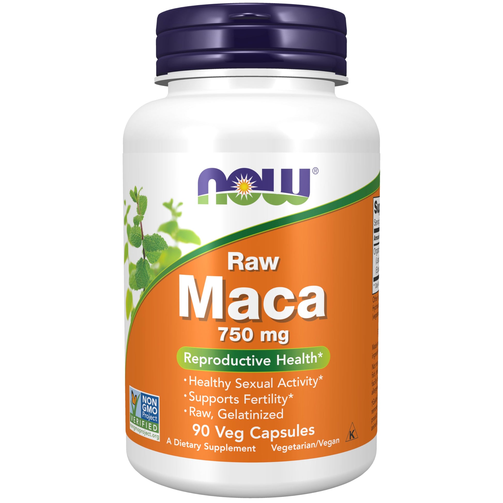 NOW Foods Supplements, Maca (Lepidium meyenii) 750 mg Raw, Reproductive Health*, 90 Veg Capsules - Medaid International
