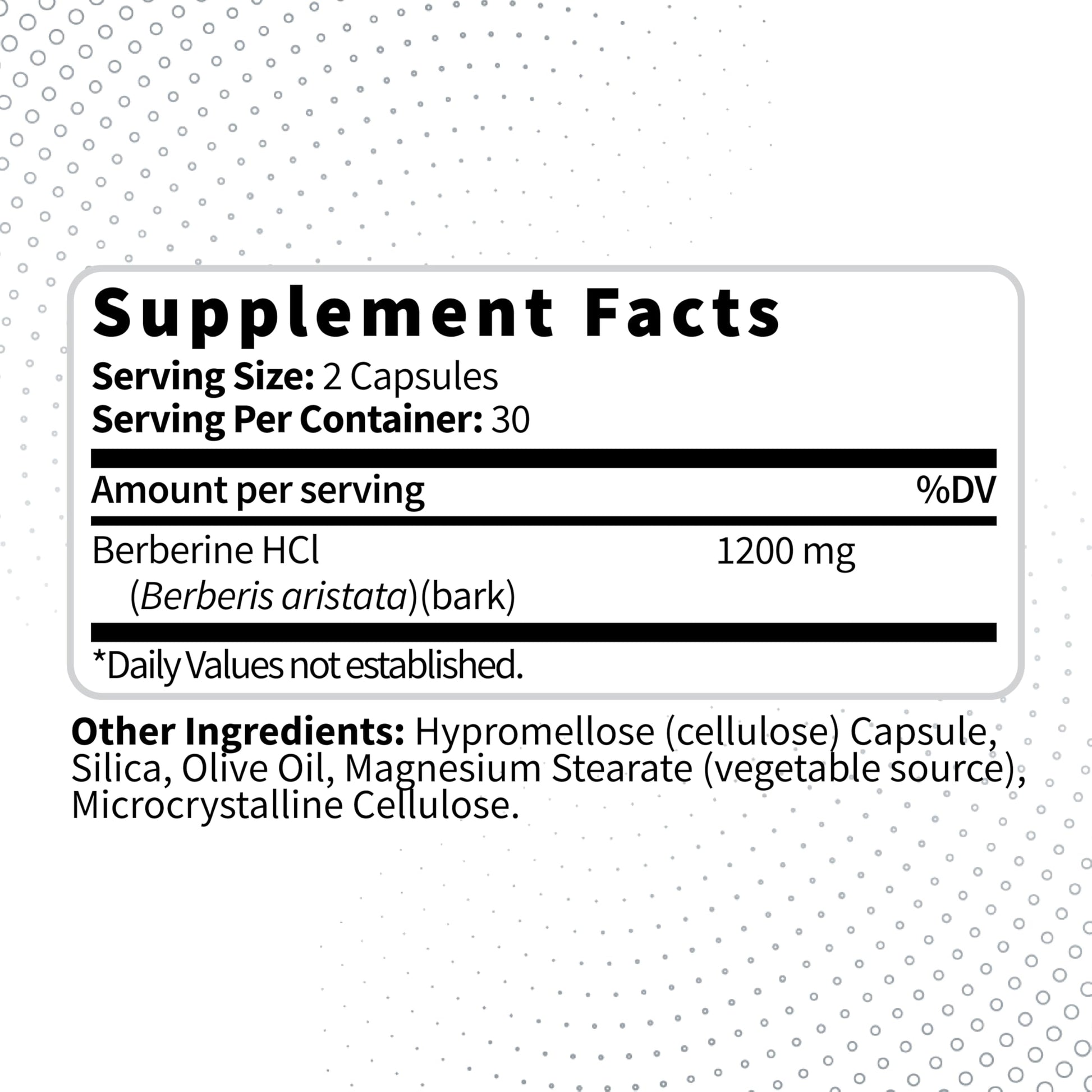 Type Zero Berberine HCL 1200mg 60 Capsules - Clean, Non-GMO, Gluten Free Supplement - Medaid International