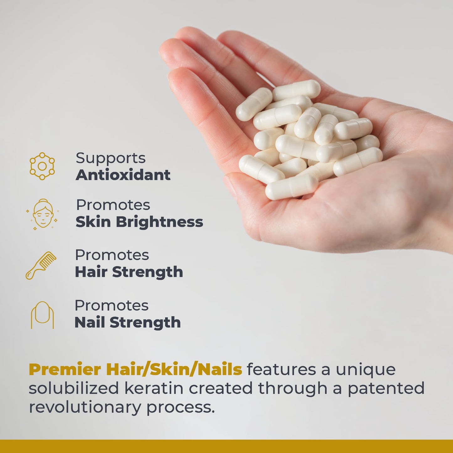 Premier Research Labs Premier Hair/Skin/Nails - Hair Growth Supplement for Women & Men with Keratin, Vitamins for Hair Growth, Beauty from Within for Hair, Skin and Nails - 60 Vegetarian Capsules - Medaid International