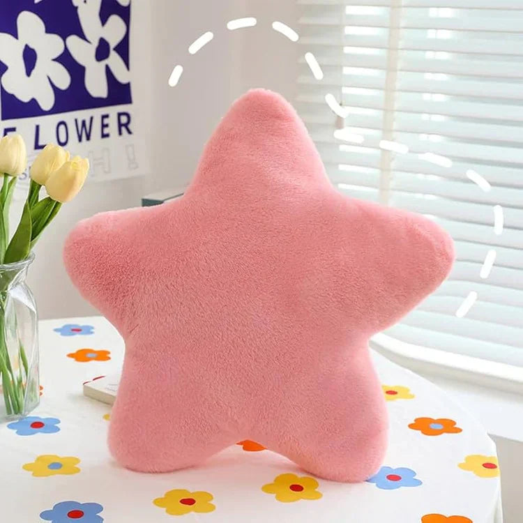Miila - Star Pillow - Pink Soft Plush Cushion - Nursery Decor