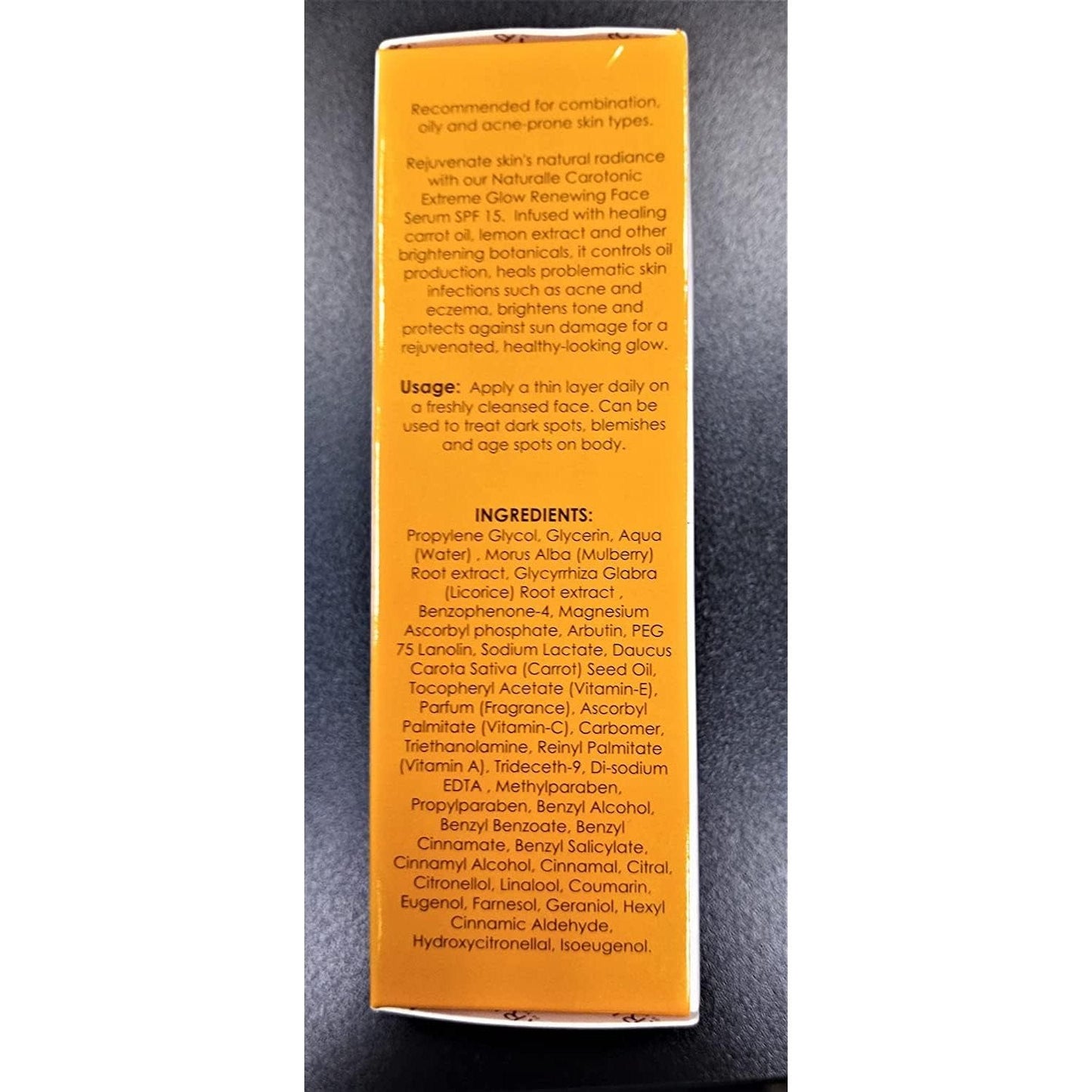 Makari Naturalle Carotonic Extreme Brightening Serum SPF15 (1.7 Oz) 2 Pack, Helps Heal Blemishes, Scars and Imperfections | Brightens, Smoothens, & Gives Antioxidant Protection - Medaid International