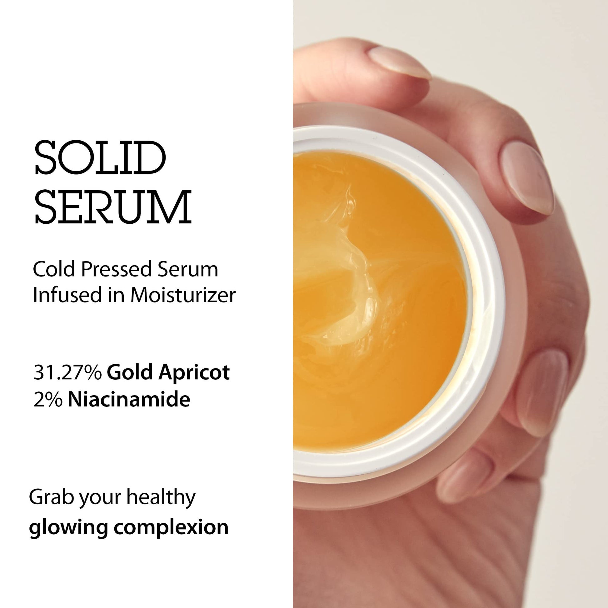 BLITHE Pressed Serum Glass Skin Korean Skincare 31.27% Apricot Extract & Niacinamide for Natural Glow, Hybride Serum & Moisturizer 0.91 fl oz - Medaid International