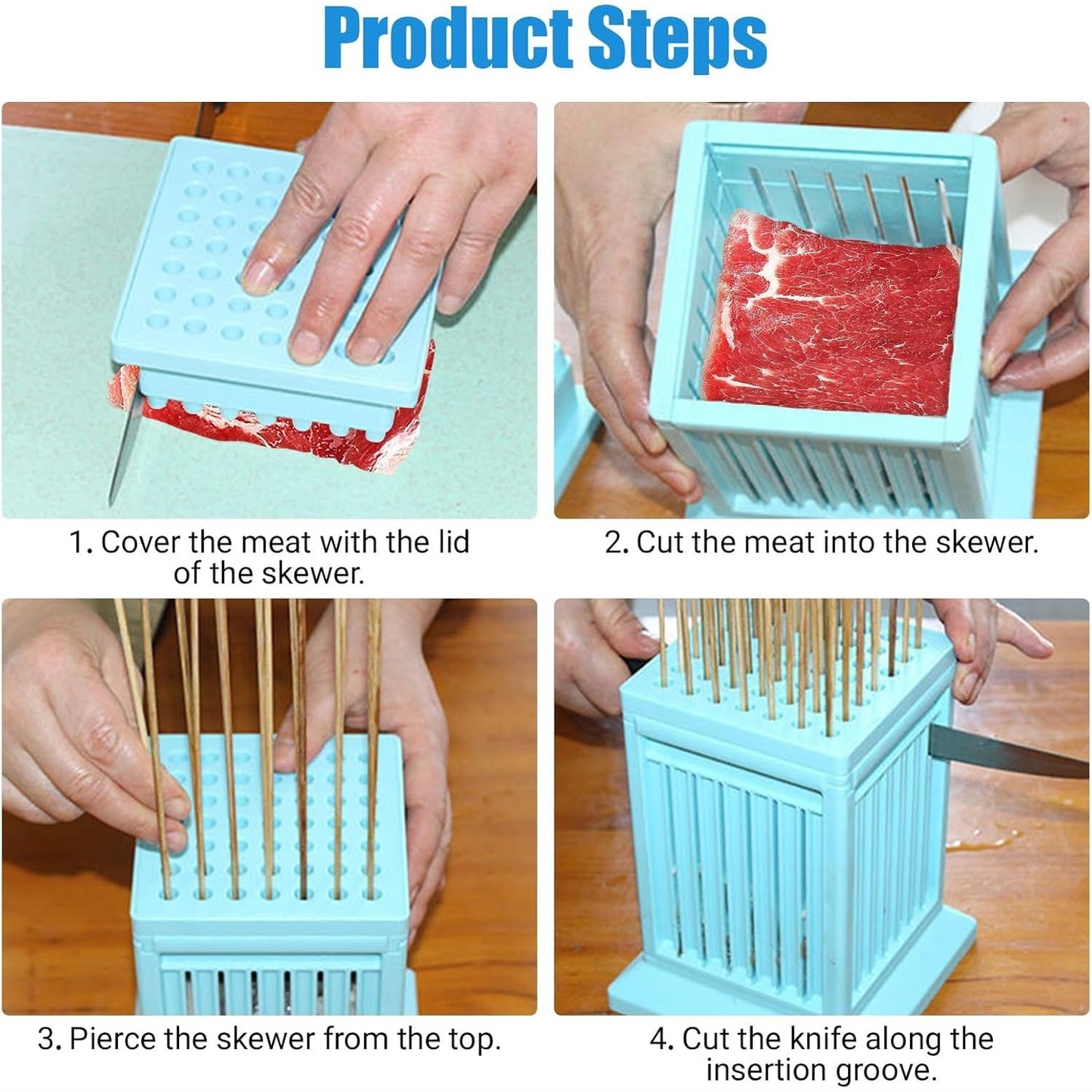 49 Holes Meat Skewers Machine for Kebab Beef Grilling BBQ Cooking Accessories BBQ