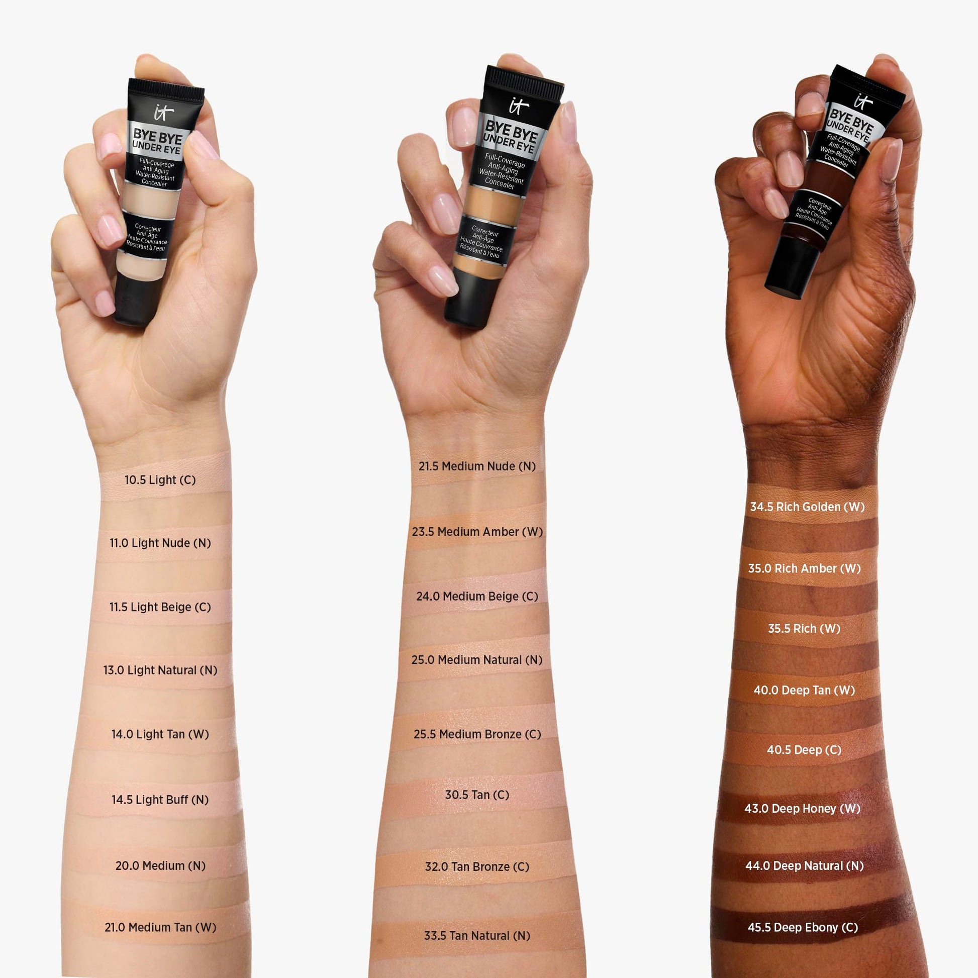 IT Cosmetics Bye Bye Under Eye Concealer (Tan Natural) - Water-Resistant, Full Coverage Brightening Concealer For Dark Circles, Fine Lines, Redness & Discoloration, Anti-Aging, 24H Wear - 0.4 fl oz - Medaid International