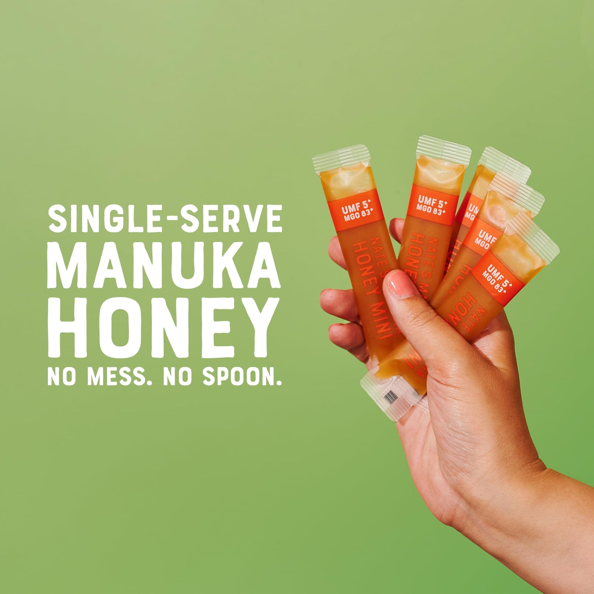 Nate's Manuka Honey Minis - 10 count Single-serve, Pure Manuka Honey - MGO 83+ | UMF 5+ Certified - 10 Single-Serve Packets for On-the-Go Daily Wellness - Medaid International