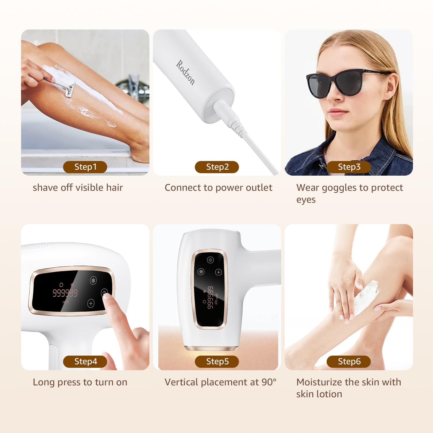 Ipl Laser Hair Removal ，Hair Removal Device with Painless Care Function for Women ，IPL Hair Remover for Facial Armpits Legs Arms Bikini Line (Purple) (White) - Medaid International