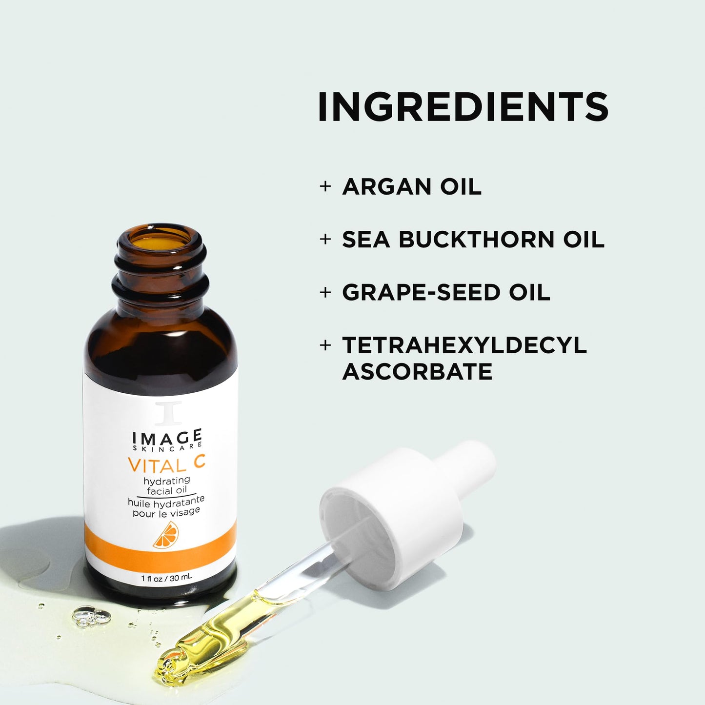 IMAGE Skincare, VITAL C Hydrating Facial Oil with Argan, Grape Seed and Sea Buckthorn Oils, 1 fl oz - Medaid International