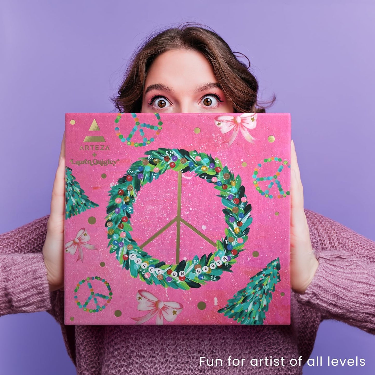 ARTEZA Craft Advent Calendar, 24-Day DIY Art Kit with Supplies & Projects, Curated by Lauren Quigley, Holiday Gift for Adults, Crafters & Artists - Medaid International