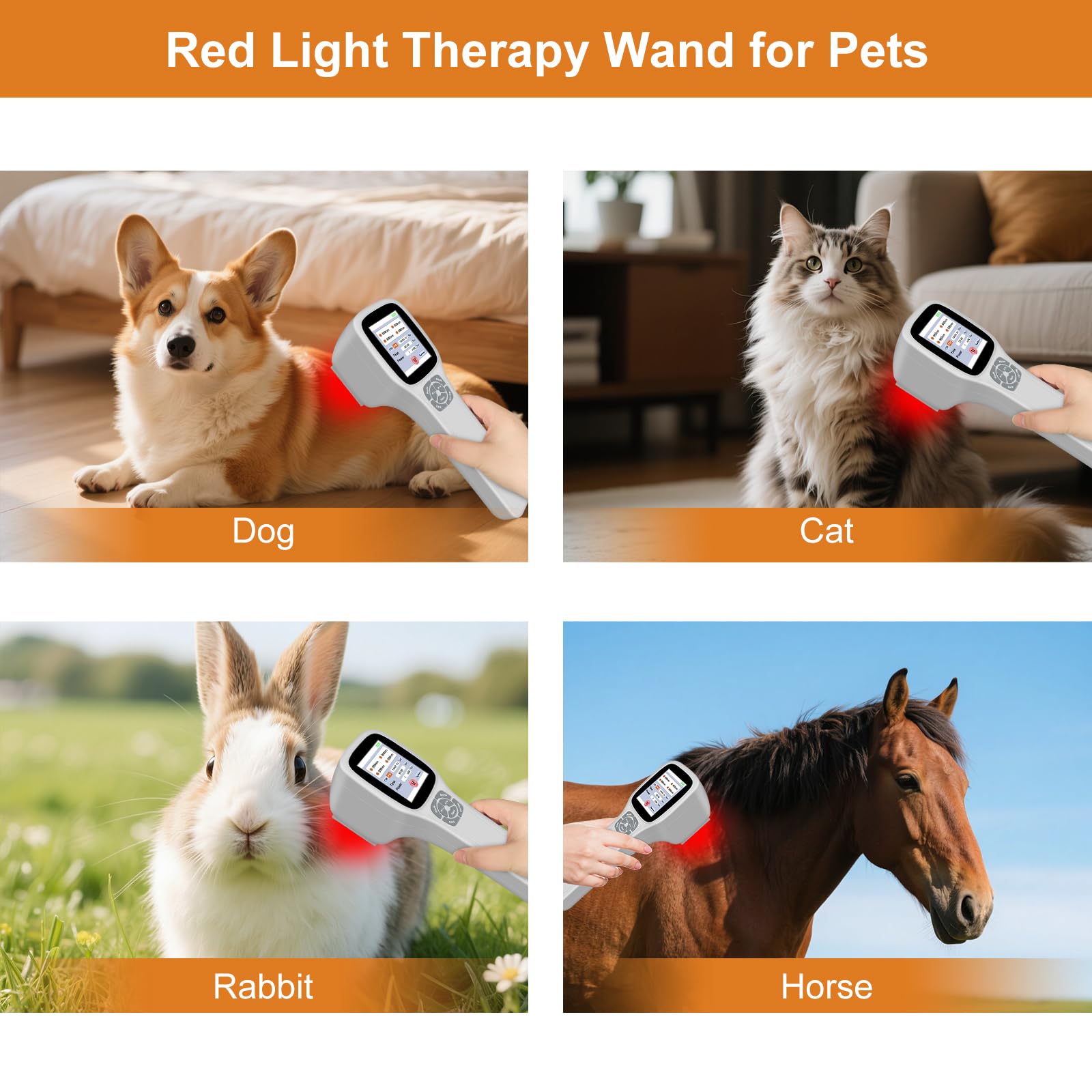 Upgrade Red Light Therapy Device for Pain Relief 10x650nm 5x808nm 5x905nm 5x980nm Portable Infrared Light Therapy Wand Handheld Therapy Machine for Human and Pets Relief of Joints Muscle and Body Pain - Medaid International
