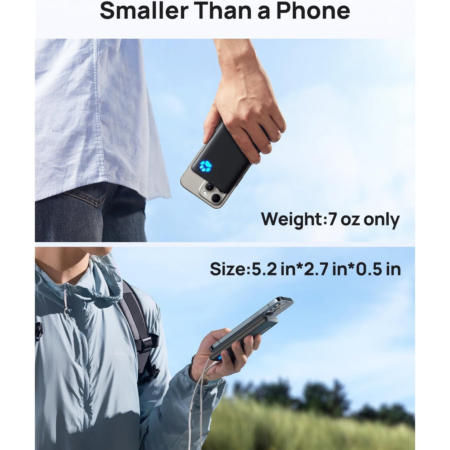 INIU Power Bank, Slimmest & Lightest PowerBank USB C Triple 3A 10000mAh Portable Charger, High-Speed Charging Phone with Flashlight Battery Pack for iPhone 13 12 X Pro Samsung S21 S20 Xiaomi iPad - Medaid International