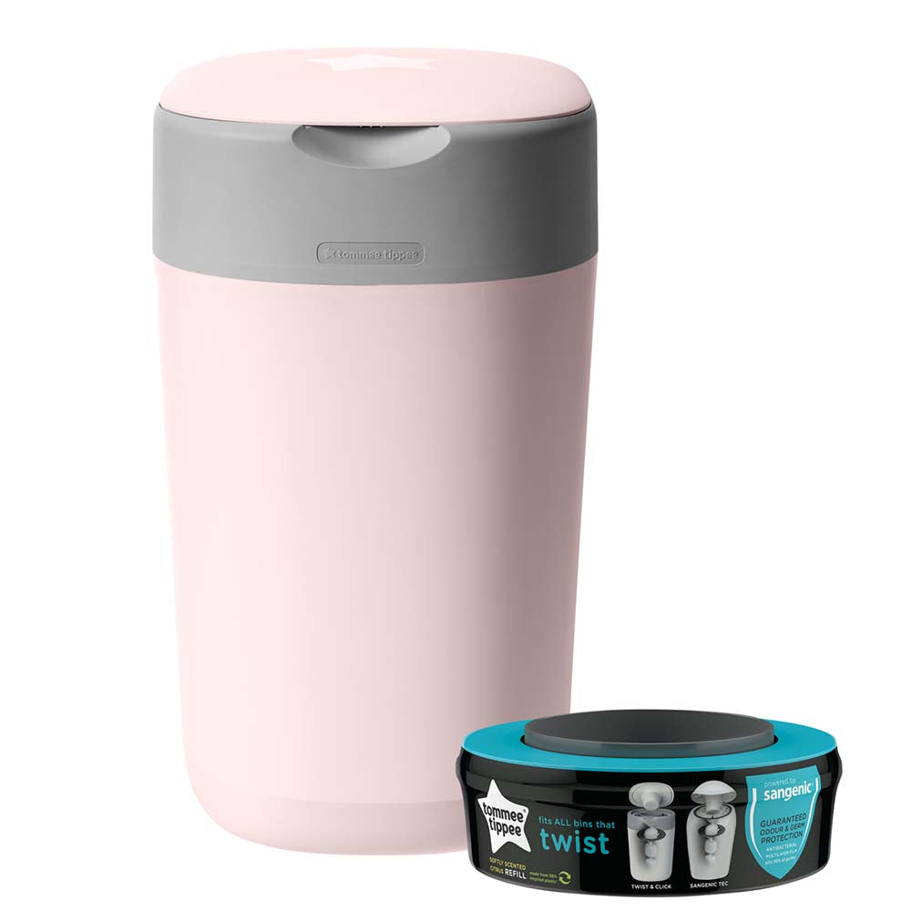 Twist and Click Advanced Nappy Bin Pink