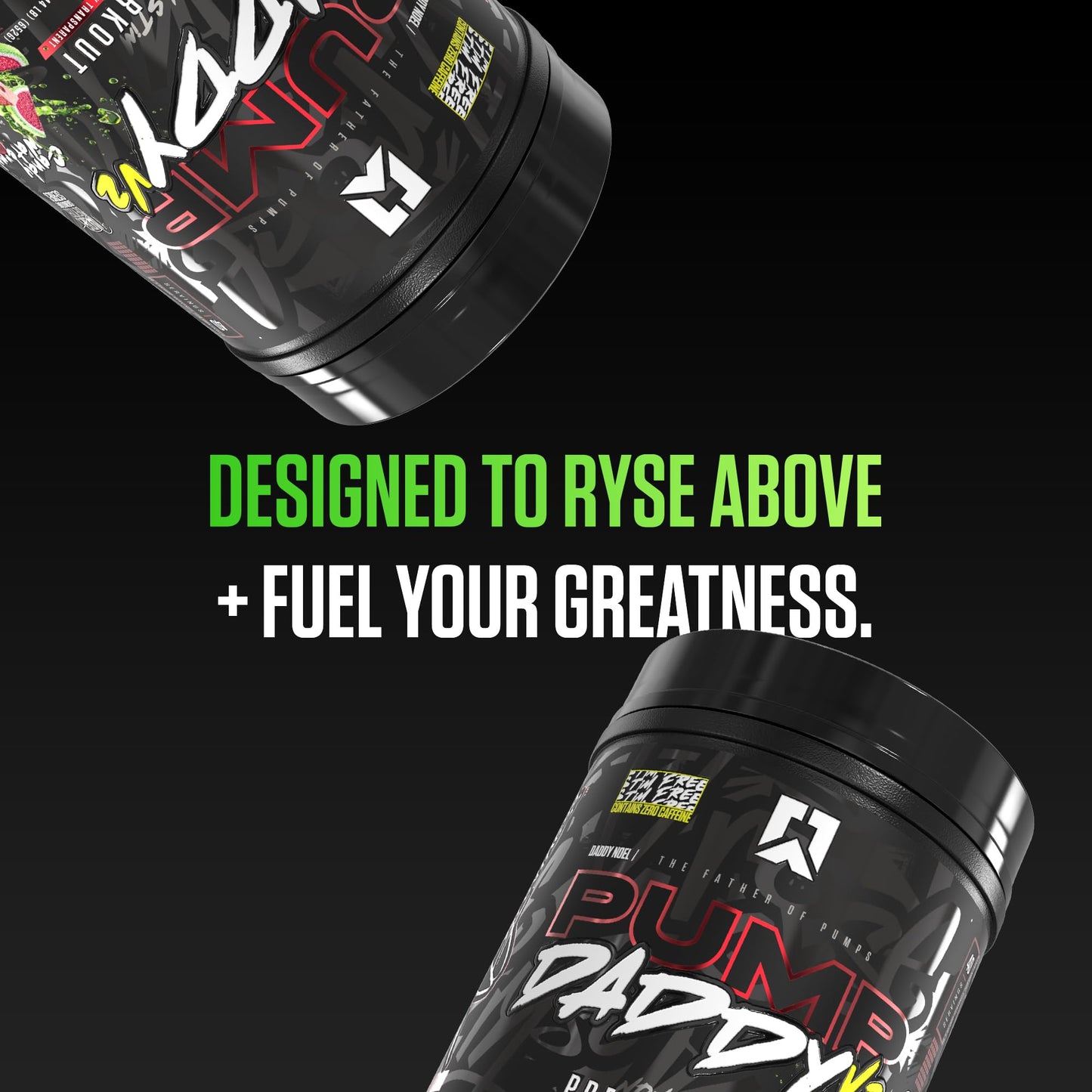 RYSE Pump Daddy V2 Pre Workout Powder - Noel Deyzel Signature - Candy Watermelon - Non-Stim Supplement with Citrulline, Creatine and Beta Alanine for Pumps, Endurance and Strength - 40 Servings - Medaid International