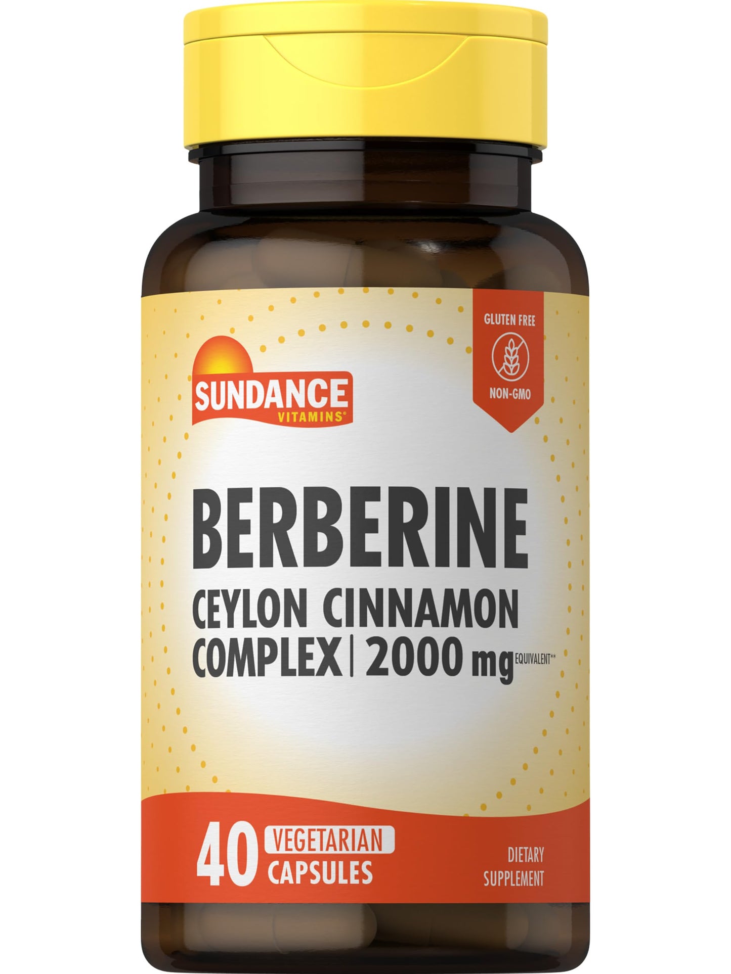 Sundance Berberine with Ceylon Cinnamon | 2000mg | 40 Capsules | Vegetarian, Non-GMO & Gluten Free Supplement - Medaid International