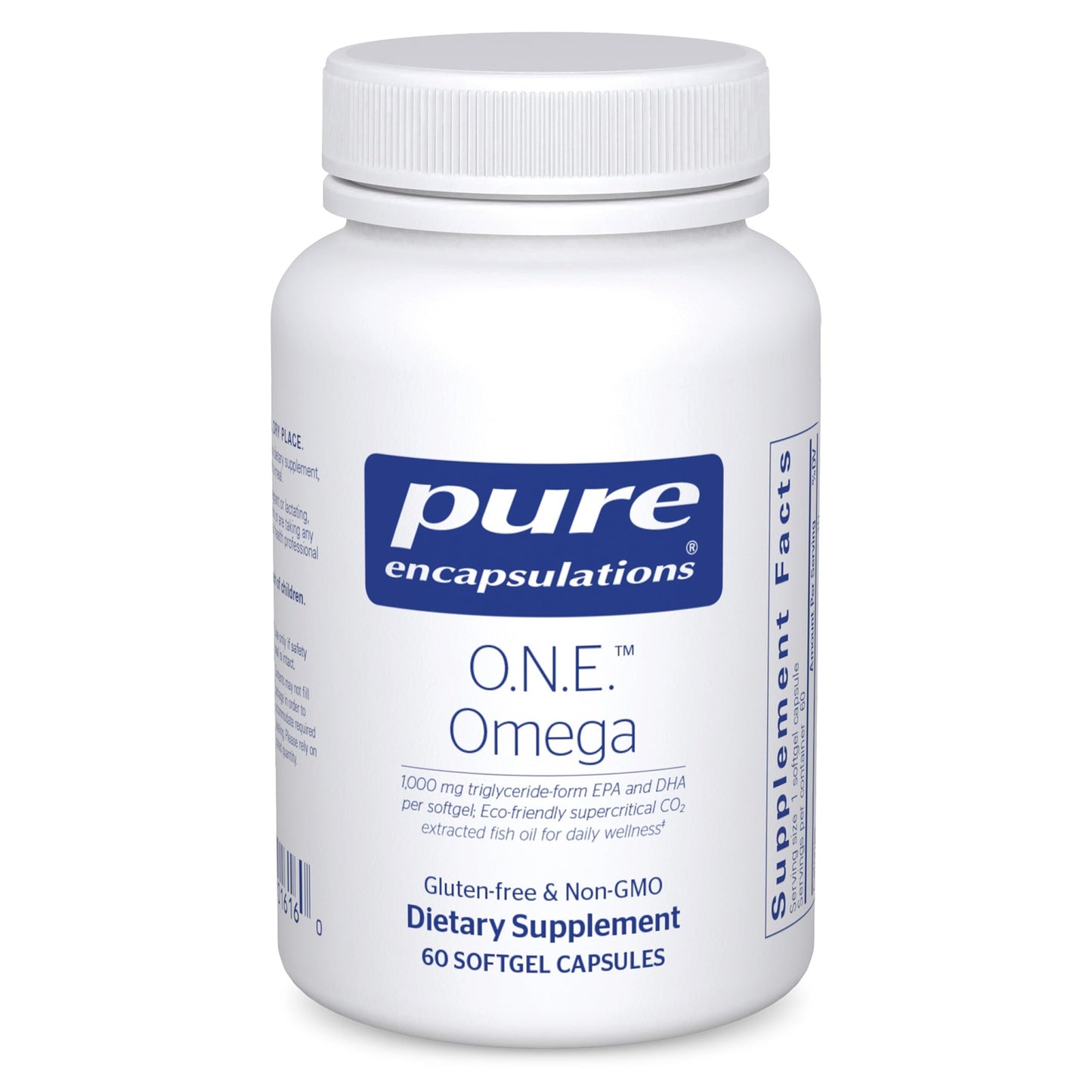 Pure Encapsulations O.N.E. Omega - Fish Oil Supplement for Heart Health, Joints, Skin, Eyes, and Cognition* - Fish Oil Concentrate with EPA and DHA - 60 Softgel Capsules - Medaid International