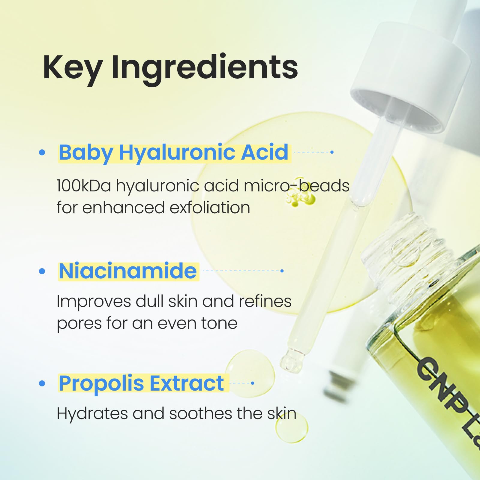 CNP Rescue+Propolis Serum - Redness Relief Serum with Niacinamide & IP-BHA, Soothing, Hydrating, Minimizing Pores, for Oily & Sensitive Skin, Lightweight Essence for Glass Skin, Korean Skin Care - Medaid International