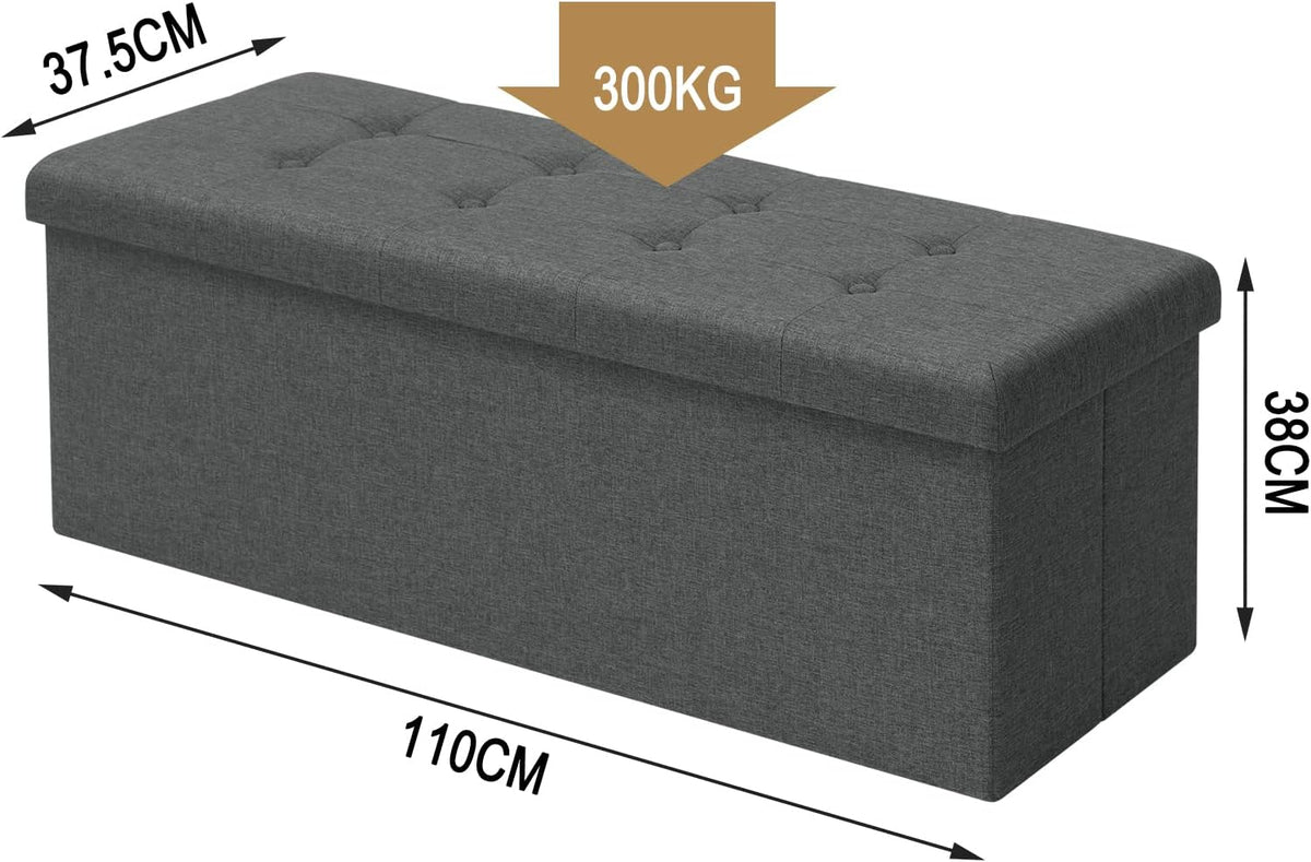 WOLTU Footstool Storage bench (SH11DGR_1)