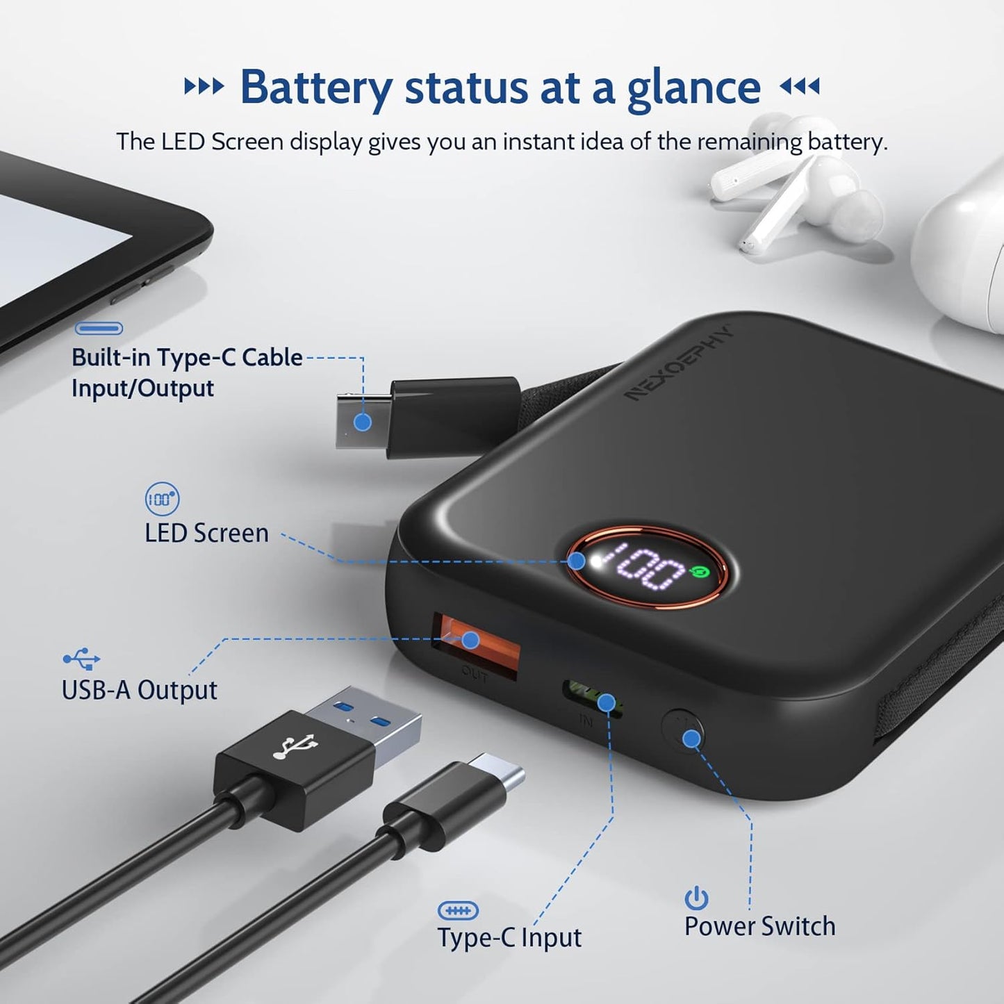 10000mAh Portable Power Bank