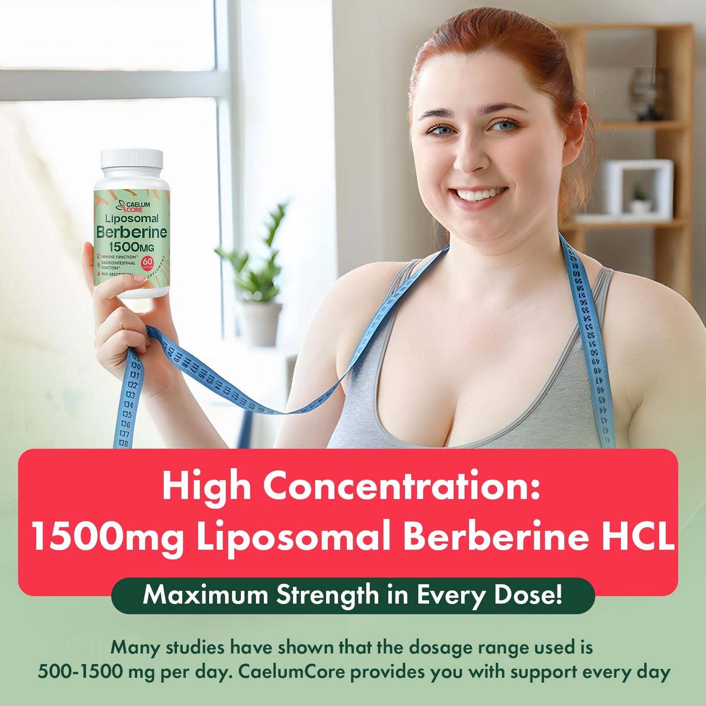 CaelumCore Liposomal Berberine HCL - Berberine 1500mg High Bioavailability, Berberines Supplement for Women and Men (2 Pack) - Medaid International