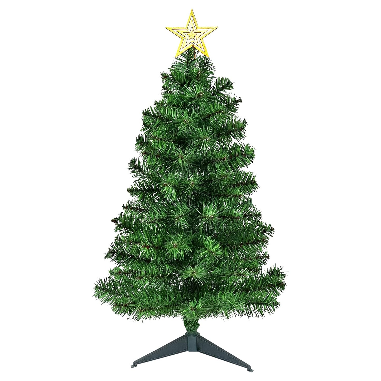 DUUDO 3FT Premium Hinged Artificial Holiday Small Mini Christmas Tree for Tabletop,Home, Office, Indoor and Outdoor Holiday Decoration,Easy Assembly Metal Hinges & Foldable Base - Medaid International