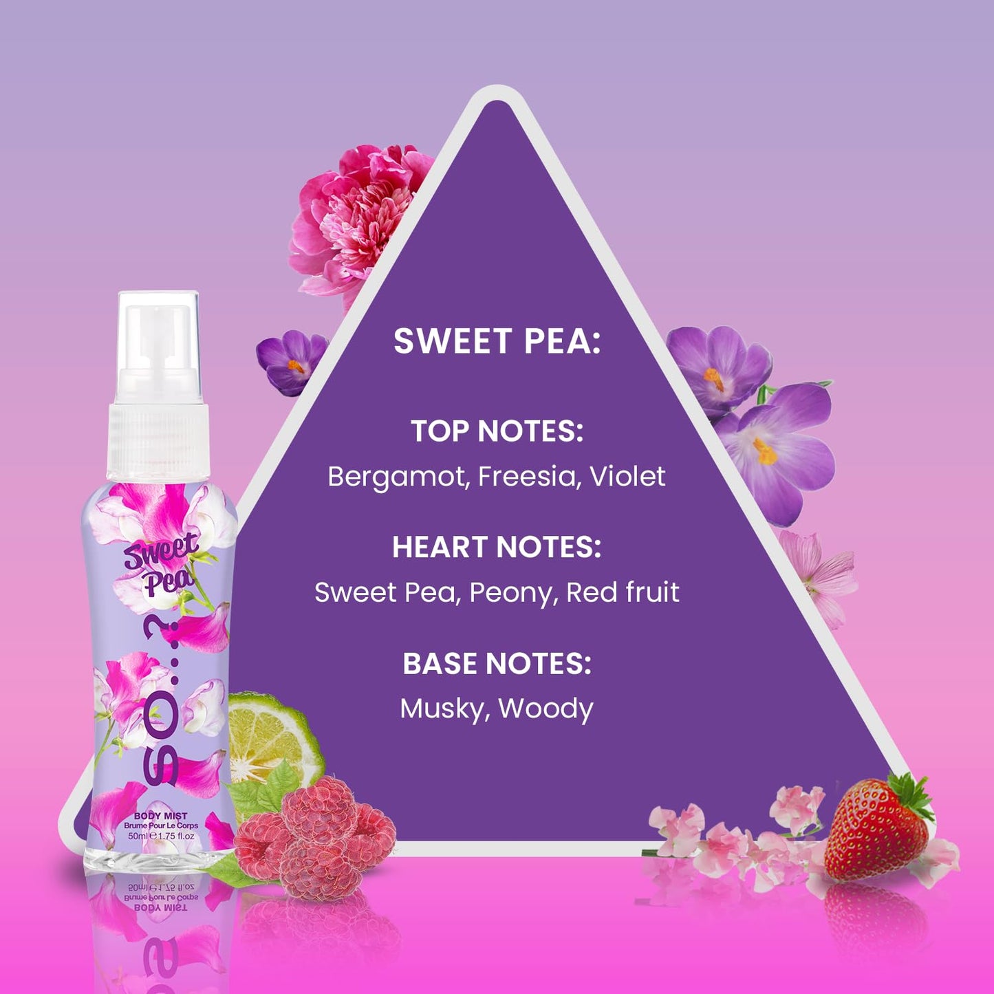 So…? Body Mist Set - Body Spray for Women - Cruelty Free, Vegan Perfumes for Women - 650 to 1000 Sprays - Travel Size Gift Set - 4 pcs - Medaid International